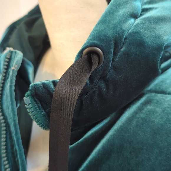 NWOT Gap Plush Velvet Evergreen Quilted Puffer Jacket - Size S - Picture 8 of 16